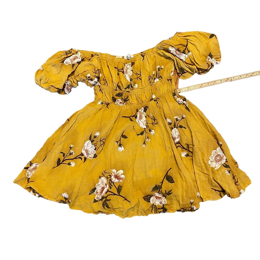 HYFVE Women's Floral Puff Sleeve Mini Dress Size M Fairy Cottagecore Boho Fest